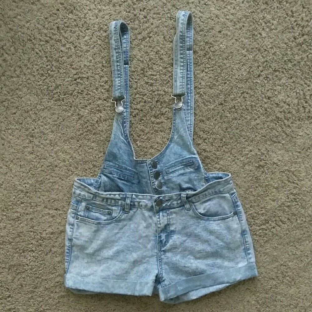 Denim Overall Shorts